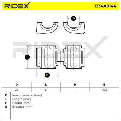 Lagerung, Stabilisator RIDEX 1334A0144 1334A0144 - foto 5