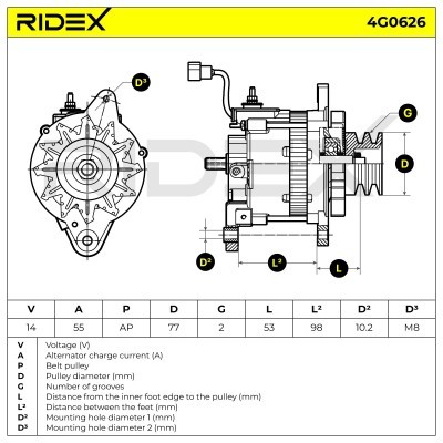 Generator RIDEX 4G0626 4G0626 - foto 8