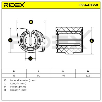 Lagerung, Stabilisator RIDEX 1334A0350 1334A0350 - foto 6