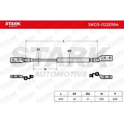 Gasfeder, Koffer-/Laderaum Stark SKGS-0220164 SKGS-0220164 - foto 4