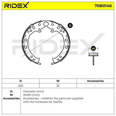 Bremsbeläge Satz RIDEX 70B0146 70B0146 - foto 5