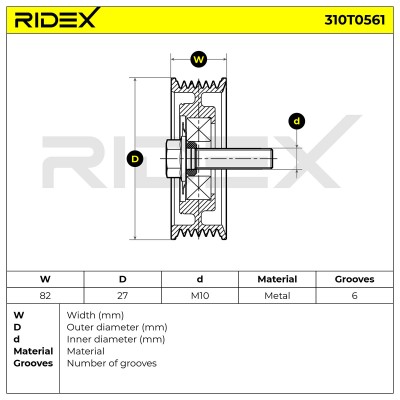 Spannarm Keilrippenriemen RIDEX 310T0561 310T0561 - foto 6