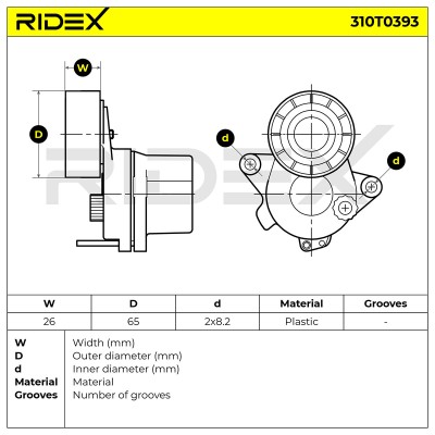 Spannarm Keilrippenriemen RIDEX 310T0393 310T0393 - foto 5