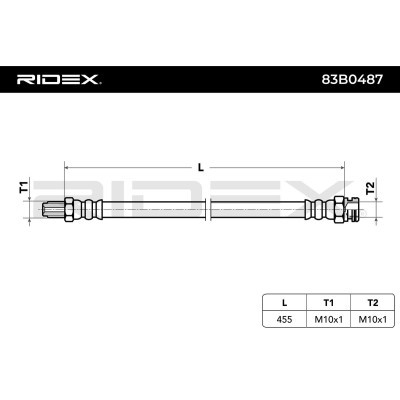 Bremsschlauch RIDEX 83B0487 83B0487 - foto 6