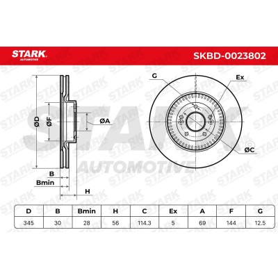 Bremsscheibe Stark SKBD-0023802 SKBD-0023802 - foto 5
