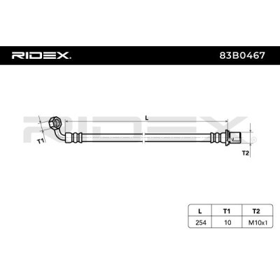 Bremsschlauch RIDEX 83B0467 83B0467 - foto 6