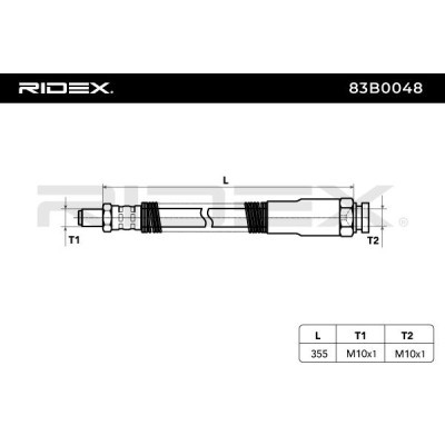 Bremsschlauch RIDEX 83B0048 83B0048 - foto 3