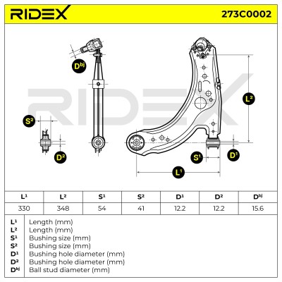Querlenker RIDEX 273C0002 273C0002 - foto 7