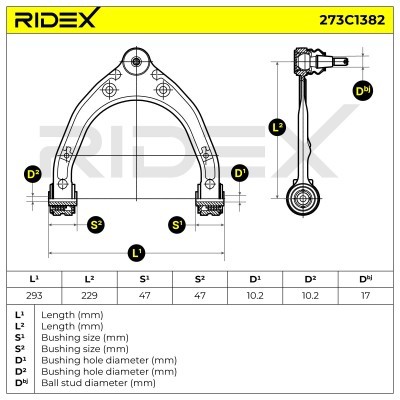 Querlenker RIDEX 273C1382 273C1382 - foto 6