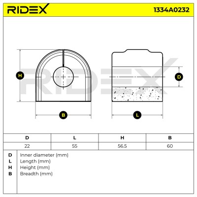 Lagerung, Stabilisator RIDEX 1334A0232 1334A0232 - foto 6