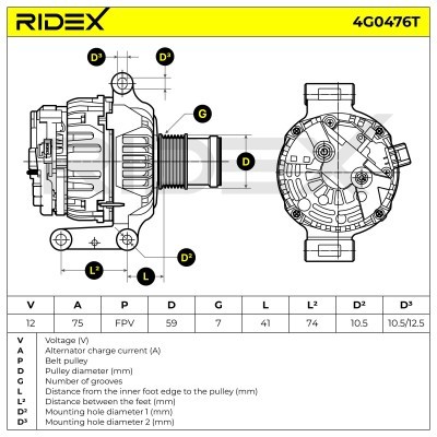 Generator RIDEX 4G0476 4G0476 - foto 7