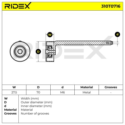 Spannarm Keilrippenriemen RIDEX 310T0716 310T0716 - foto 7