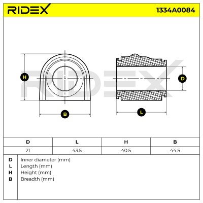 Lagerung, Stabilisator RIDEX 1334A0084 1334A0084 - foto 6