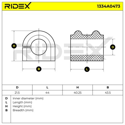 Lagerung, Stabilisator RIDEX 1334A0473 1334A0473 - foto 5