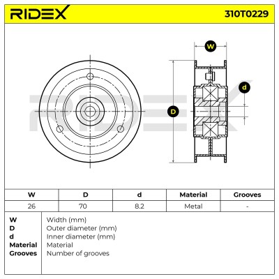 Spannarm Keilrippenriemen RIDEX 310T0229 310T0229 - foto 6