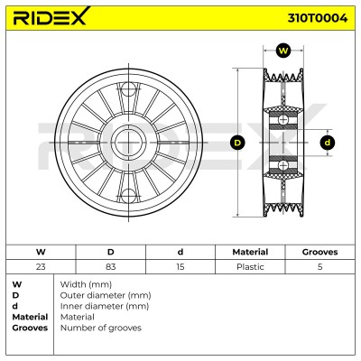 Spannarm Keilrippenriemen RIDEX 310T0004 310T0004 - foto 6