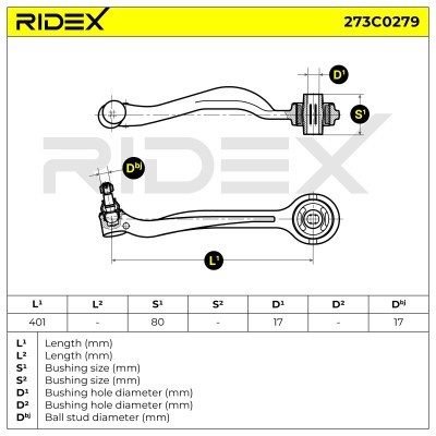 Querlenker RIDEX 273C0279 273C0279 - foto 8