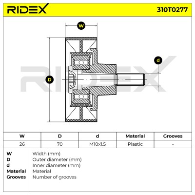 Spannarm Keilrippenriemen RIDEX 310T0277 310T0277 - foto 6