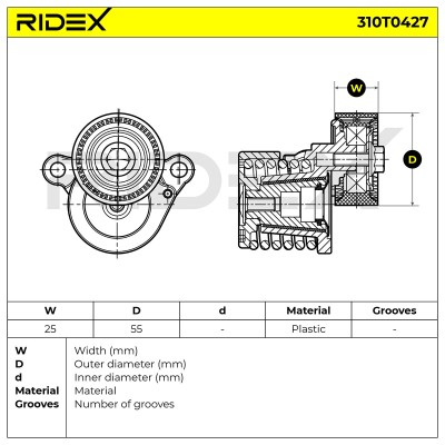 Spannarm Keilrippenriemen RIDEX 310T0427 310T0427 - foto 6
