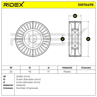 Spannarm Keilrippenriemen RIDEX 310T0479 310T0479 - foto 6
