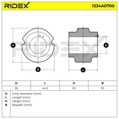 Lagerung, Stabilisator RIDEX 1334A0700 1334A0700 - foto 6