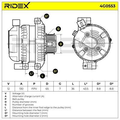 Generator RIDEX 4G0553 4G0553 - foto 5