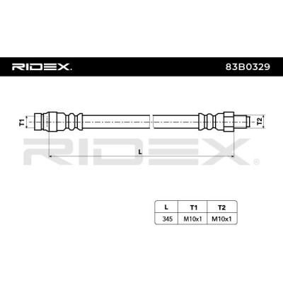 Bremsschlauch RIDEX 83B0329 83B0329 - foto 4