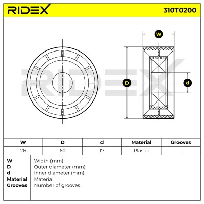 Spannarm Keilrippenriemen RIDEX 310T0200 310T0200 - foto 6