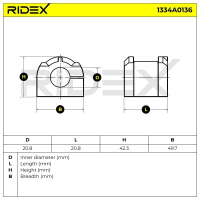 Lagerung, Stabilisator RIDEX 1334A0136 1334A0136 - foto 5