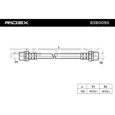 Bremsschlauch RIDEX 83B0090 83B0090 - foto 3