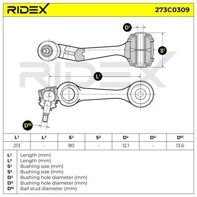Querlenker RIDEX 273C0309 273C0309 - foto 2