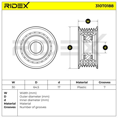 Spannarm Keilrippenriemen RIDEX 310T0188 310T0188 - foto 6