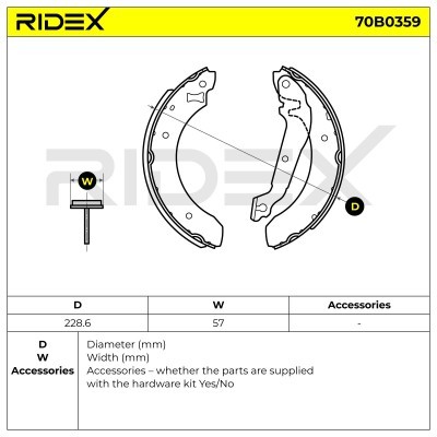 Bremsbeläge Satz RIDEX 70B0359 70B0359 - foto 5