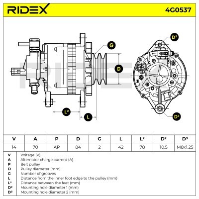 Generator RIDEX 4G0537 4G0537 - foto 8