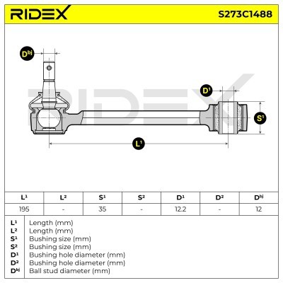 Querlenker RIDEX 273C1488 273C1488 - foto 5