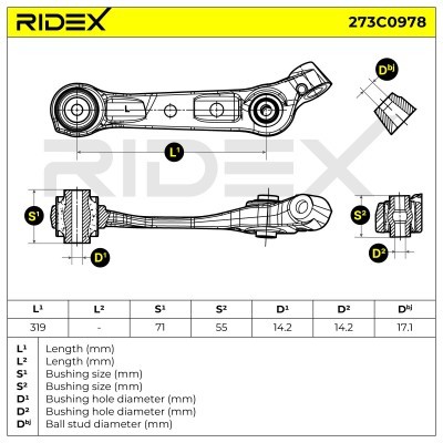 Querlenker RIDEX 273C0978 273C0978 - foto 7