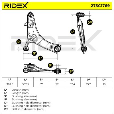 Querlenker RIDEX 273C1769 273C1769 - foto 8