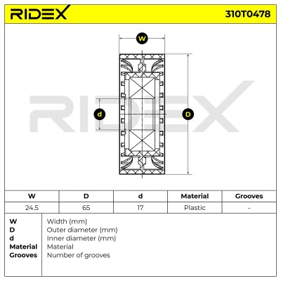 Spannarm Keilrippenriemen RIDEX 310T0478 310T0478 - foto 6