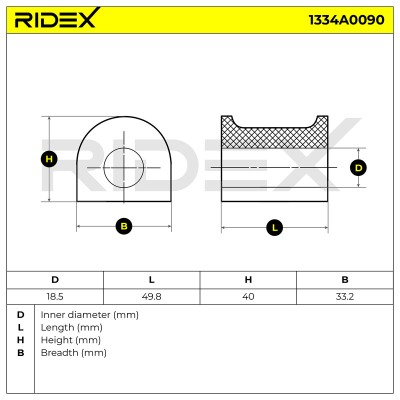 Lagerung, Stabilisator RIDEX 1334A0090 1334A0090 - foto 5