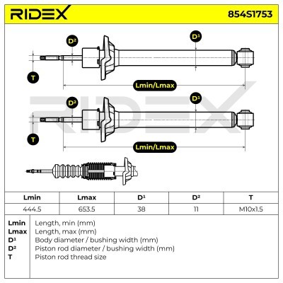 Stoßdämpfer RIDEX 854S1753 854S1753 - foto 4