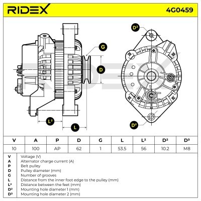 Generator RIDEX 4G0459 4G0459 - foto 6
