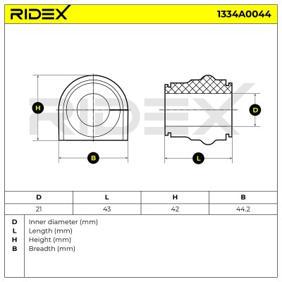 Lagerung, Stabilisator RIDEX 1334A0044 1334A0044 - foto 6
