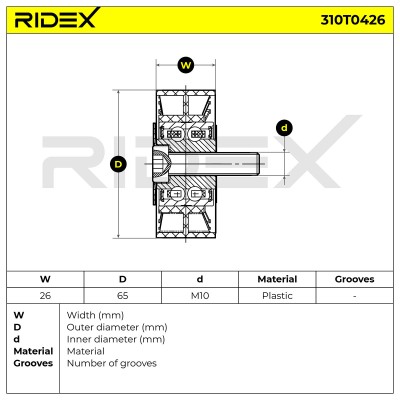 Spannarm Keilrippenriemen RIDEX 310T0426 310T0426 - foto 6