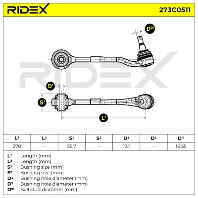 Querlenker RIDEX 273C0511 273C0511 - foto 7