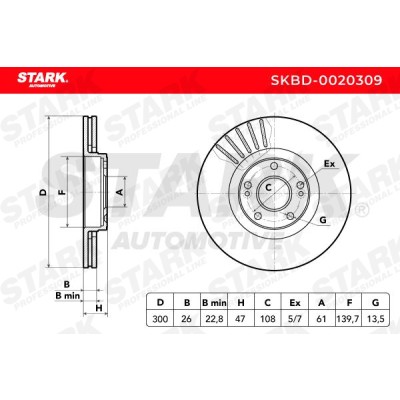 Bremsscheibe Stark SKBD-0020309 SKBD-0020309 - foto 5