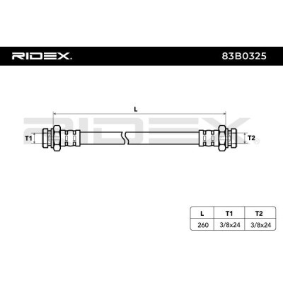 Bremsschlauch RIDEX 83B0325 83B0325 - foto 3