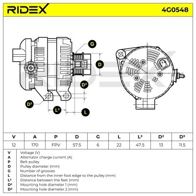 Generator RIDEX 4G0548 4G0548 - foto 7