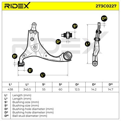 Querlenker RIDEX 273C0227 273C0227 - foto 8