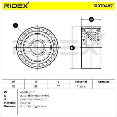 Spannarm Keilrippenriemen RIDEX 310T0487 310T0487 - foto 5