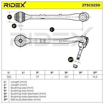 Querlenker RIDEX 273C0230 273C0230 - foto 5